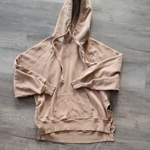American Eagle Outfitters Beige Hoodie Sweater